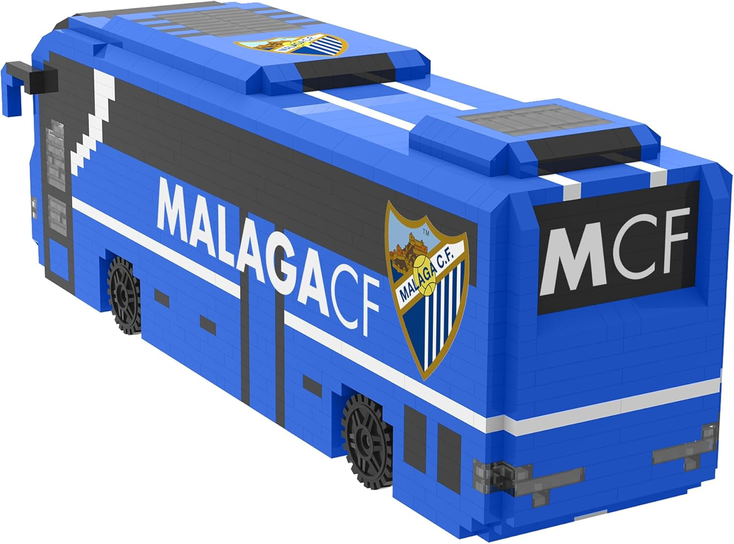 Licencia Oficial BRXLZ Piedras 3D Fútbol Autocar Kit De Construcción (Malaga CF)