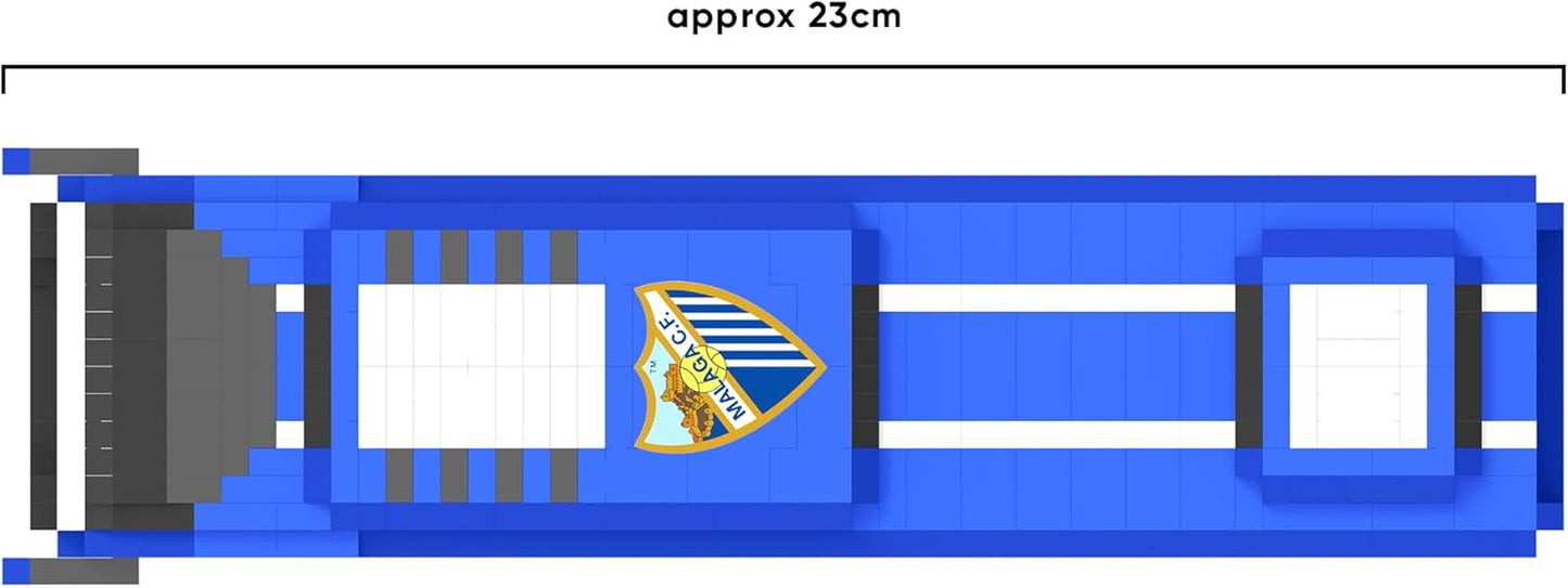 Licencia Oficial BRXLZ Piedras 3D Fútbol Autocar Kit De Construcción (Malaga CF)