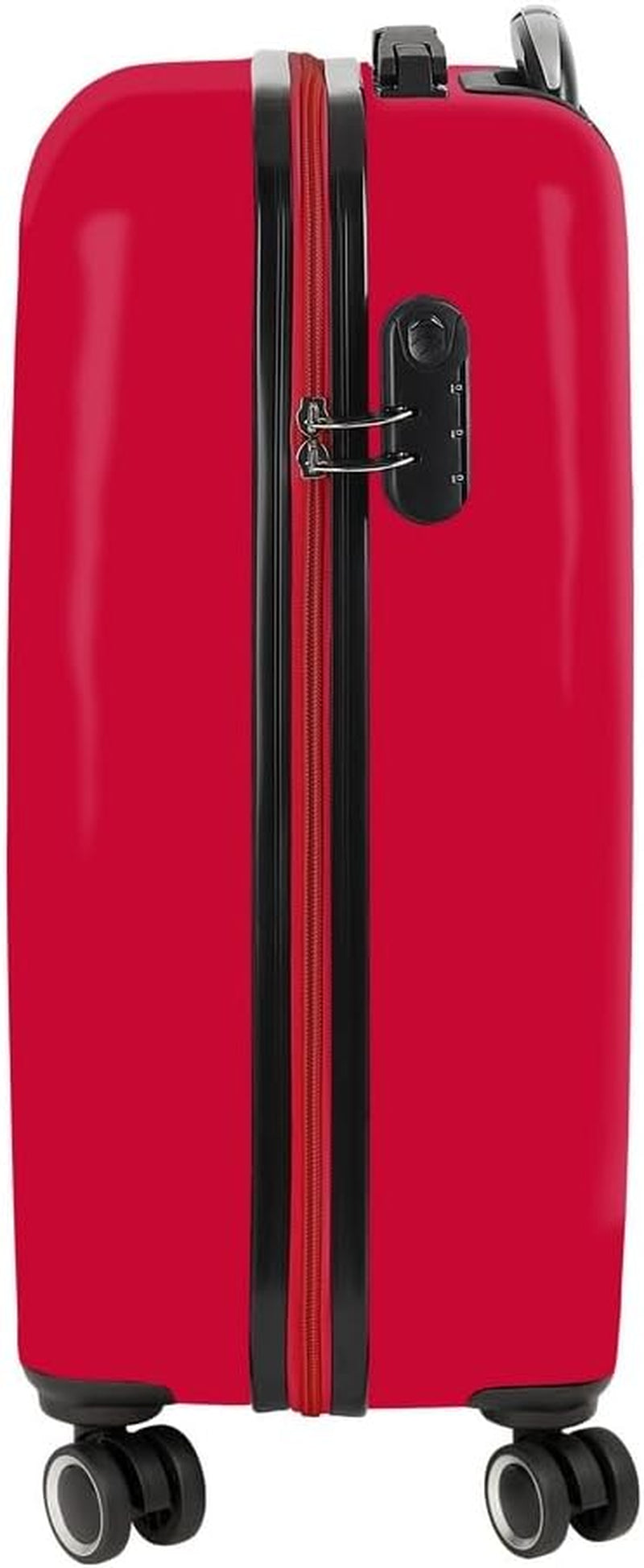 Sevilla FC - Trolley De Cabina 20 Pulgadas, Maleta Con Ruedas, Candado De Seguridad, Maleta Ligera, 34.5X20X55 Cm